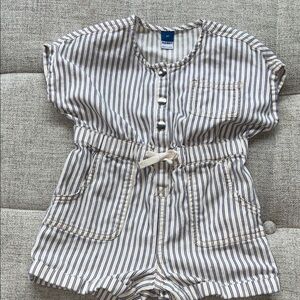Old Navy Striped Kids Romper with Button Detail